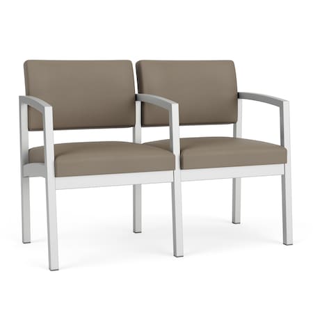 Lesro Lenox 2 Seat Tandem Seating W/ Arm, 43.5 in W 24.5 in L 32 in H LS2103